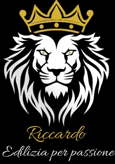 Riccardo, Edilizia per passione: logo con leone e corona